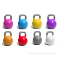 Colorido de hierro competitivo Cast de 15 kg Kettlebell